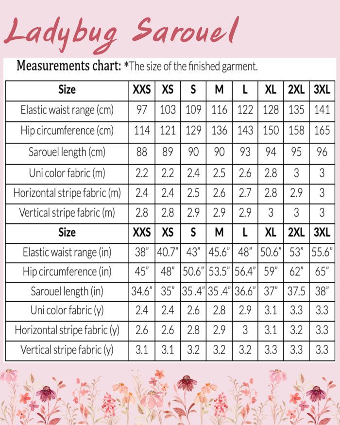 Ladybug Sarouel. Digital sewing pattern featuring a lagenlook style and big pockets. - Image 10