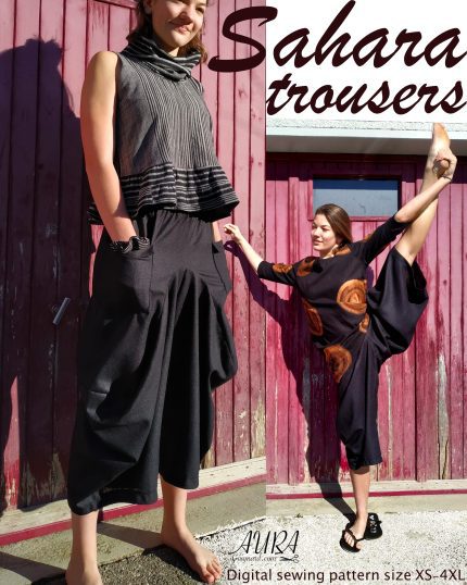Sahara trousers PDF sewing pattern lagenlook style