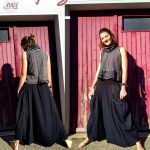 Ladybug Sarouel. Digital sewing pattern featuring a lagenlook style and big pockets.