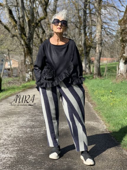 Thunya Cross-front pants digital sewing pattern with tutorial.