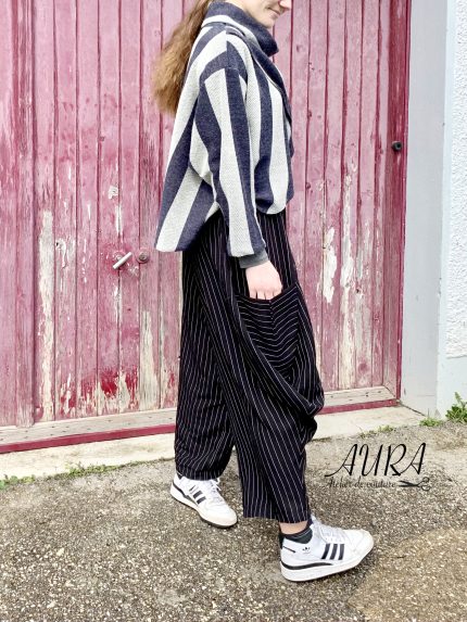 Karen lantern pants lagenlook style plus-size pattern Aura Guignard