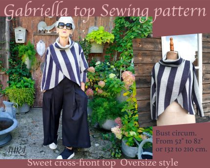 Meet the Gabriella Top, a delightful addition to your wardrobe that embodies comfort and style. With its charming long sleeves and elegant cross-front design, this top is perfect for both casual outings and cozy evenings at home. While it may share a similar aesthetic with the Gabriel Jacket—another one of my signature designs—the Gabriella boasts a unique structure that makes it easier to sew, making it ideal for sewers of all skill levels.