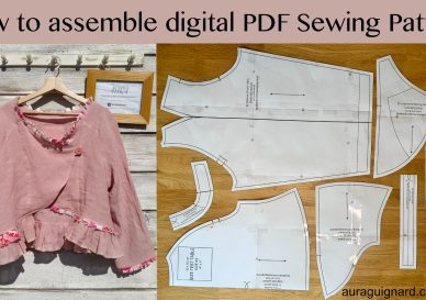 Learn how to easily assemble Aura Guignard's PDF sewing pattern with our step-by-step tutorial. Ideal for beginners and those seeking clear, single-size patterns.