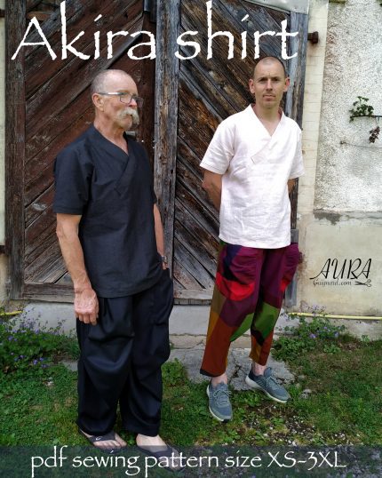 create a simple and unique oriental style shirt pdf sewing pattern
