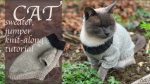 Free cat or small dog sweater knitting pattern with video tutorial by Aura Guignard