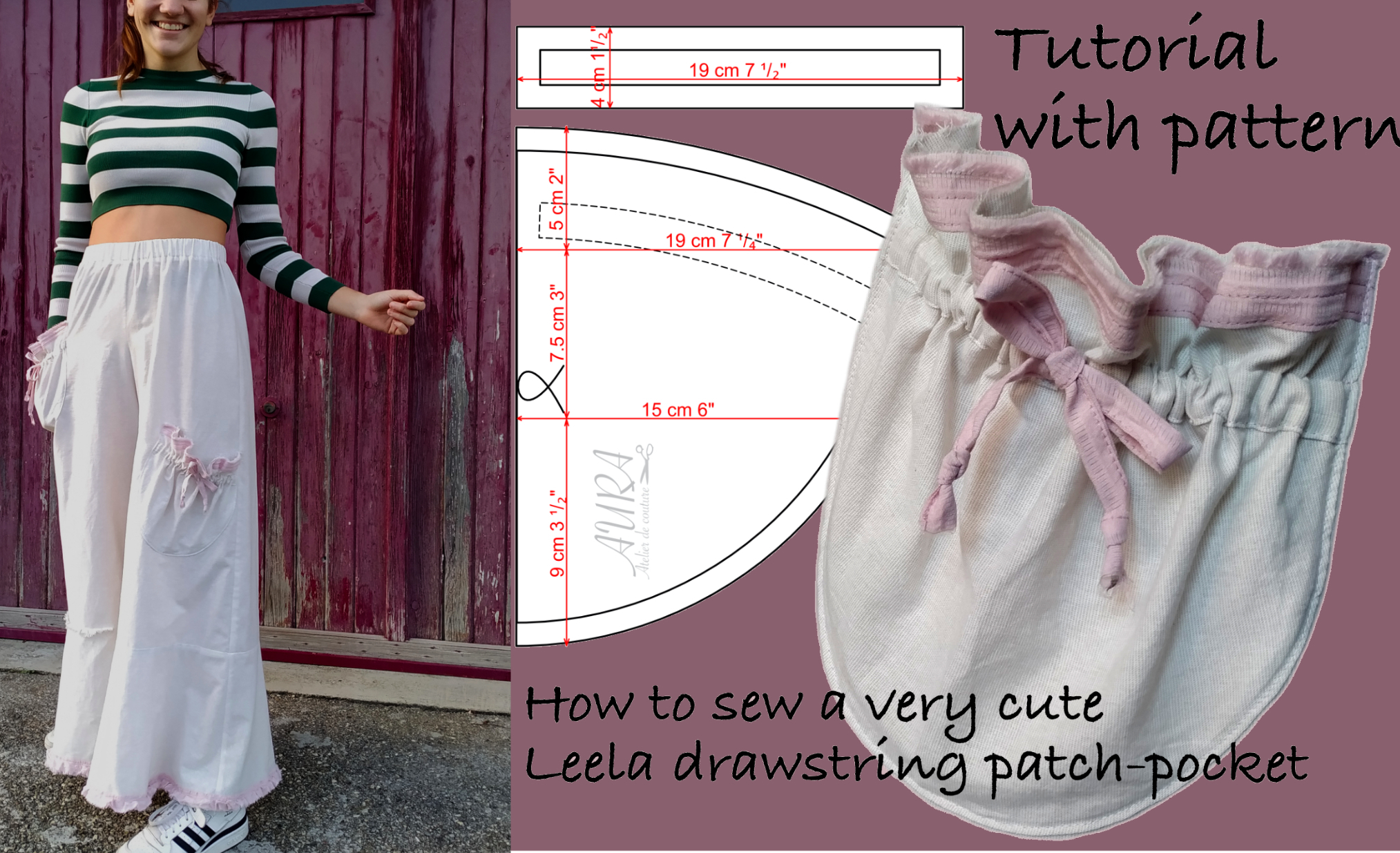 free lagenlook pocket sewing pattern by Aura Guignard