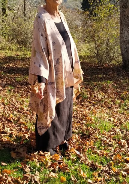 Aura Kimono PDF sewing pattern – zero-waste lagenlook garment inspired by Asian design